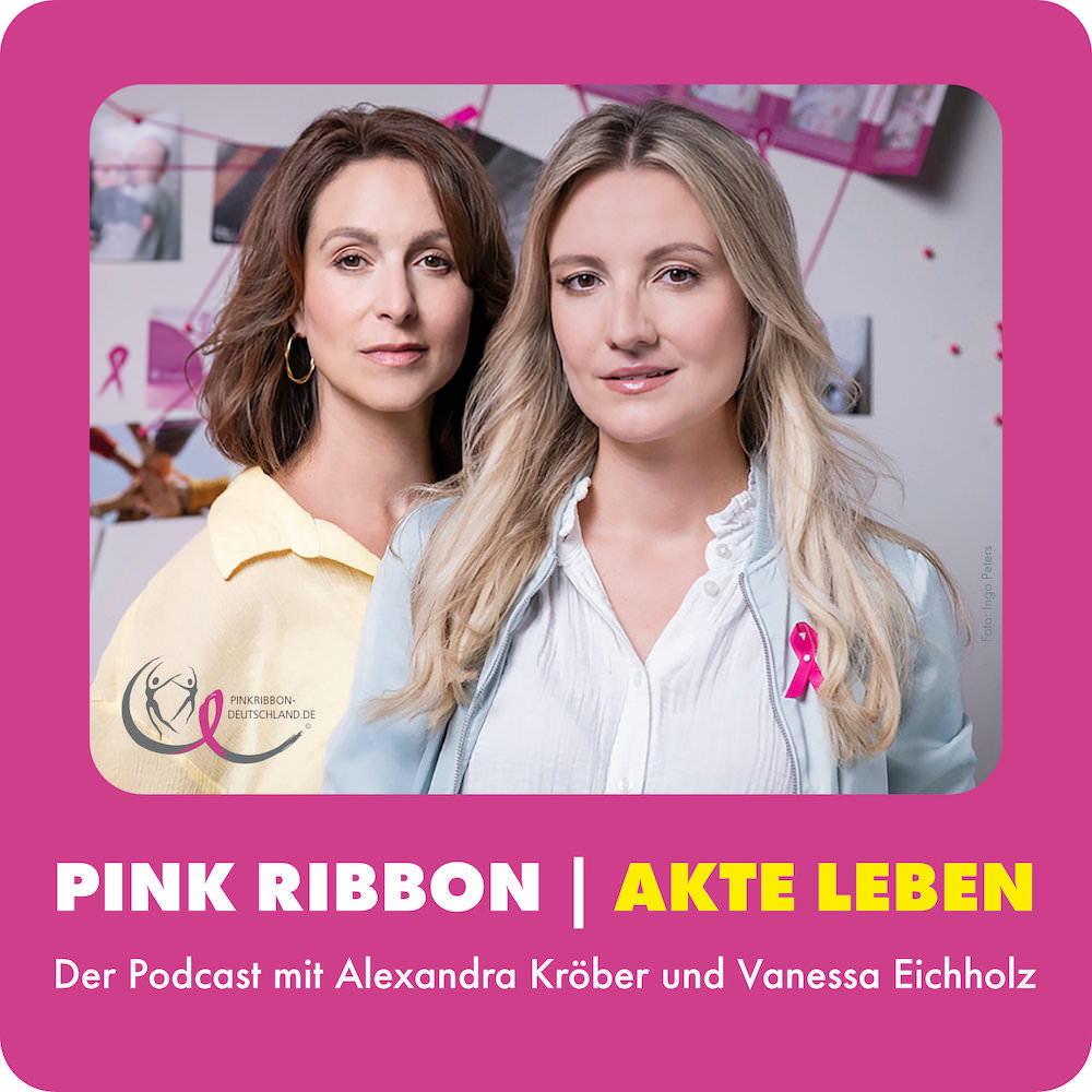 Podcast Cover Akte Leben. Der Pink Ribbon Podcast.